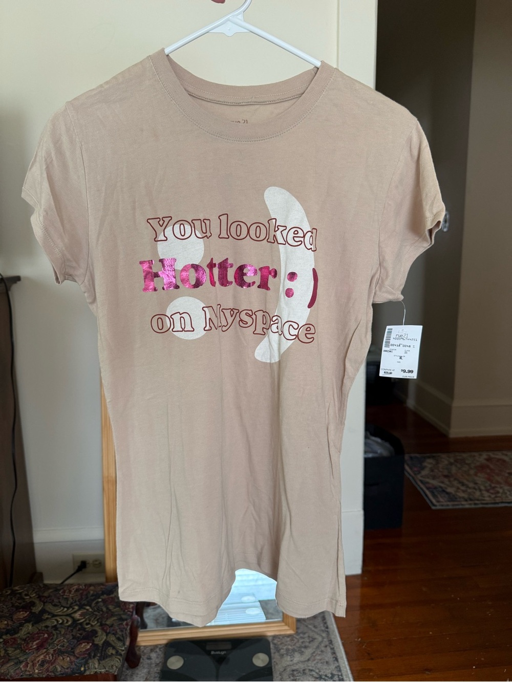 NWT Rue 21 “You looked hotter on MySpace” Y2K shirt XL